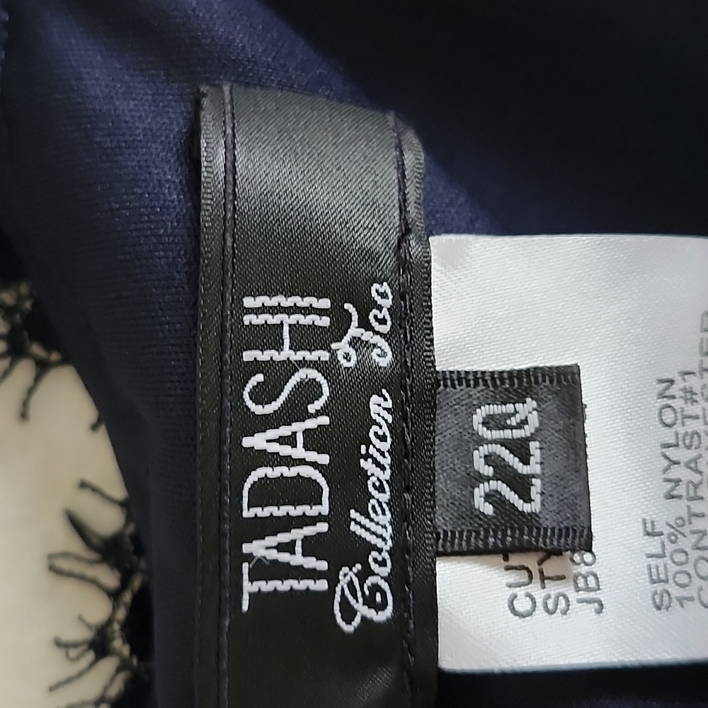 Todashi Collection Too Elegant Navy Lace Midi Dress Womens 22Q - Picture 2 of 9